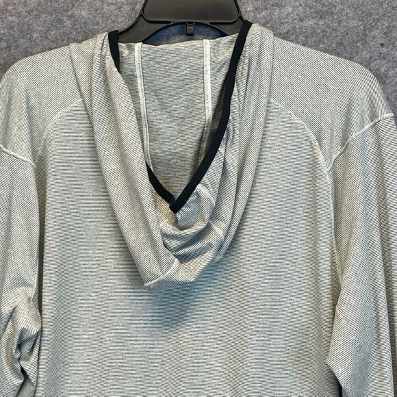 Msx By MICHAEL STRAHAN Jacket Men's Large Light Gray Pinstriped Full Zip Hooded - Picture 11 of 13